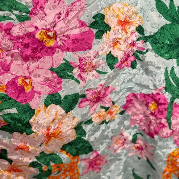 Sante Caftan Kaftan Dress One Size Tropical Floral Teal Green Paisley. E31 - Picture 3 of 10